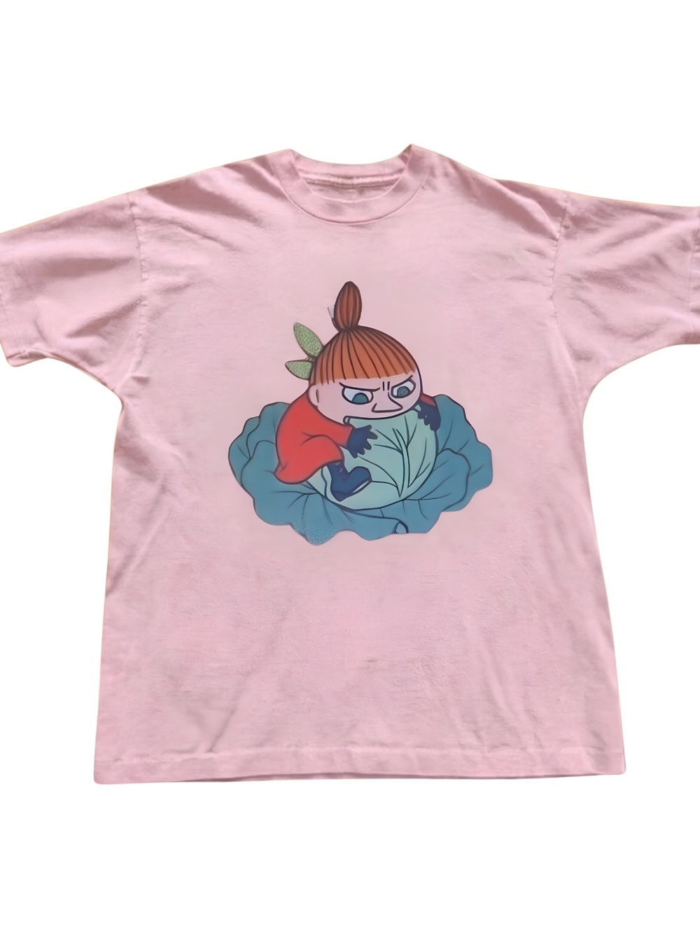 Gildan Pink Graphic Swim Tee with Cartoon Character